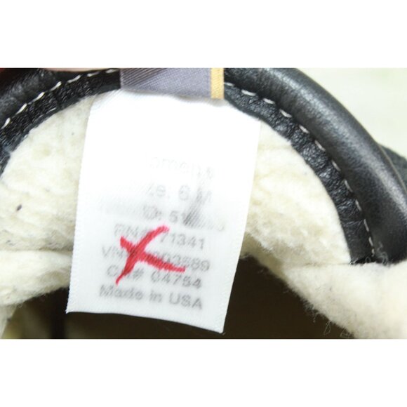 LL Bean Bean Boots Rubber Moc Sherpa Lined Leather Black Size 6 M - Picture 8 of 11